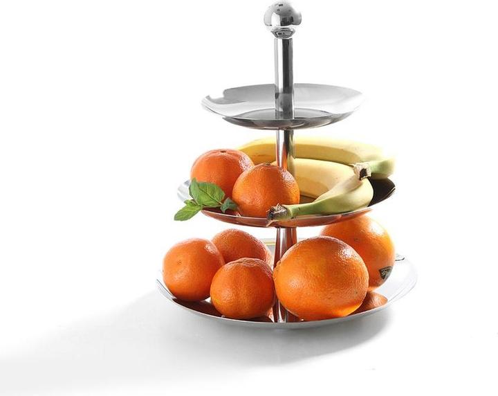 Actual product image Hendi Stainless steel etagere + 3 bowls 16.6-22-26.8 cm H.
