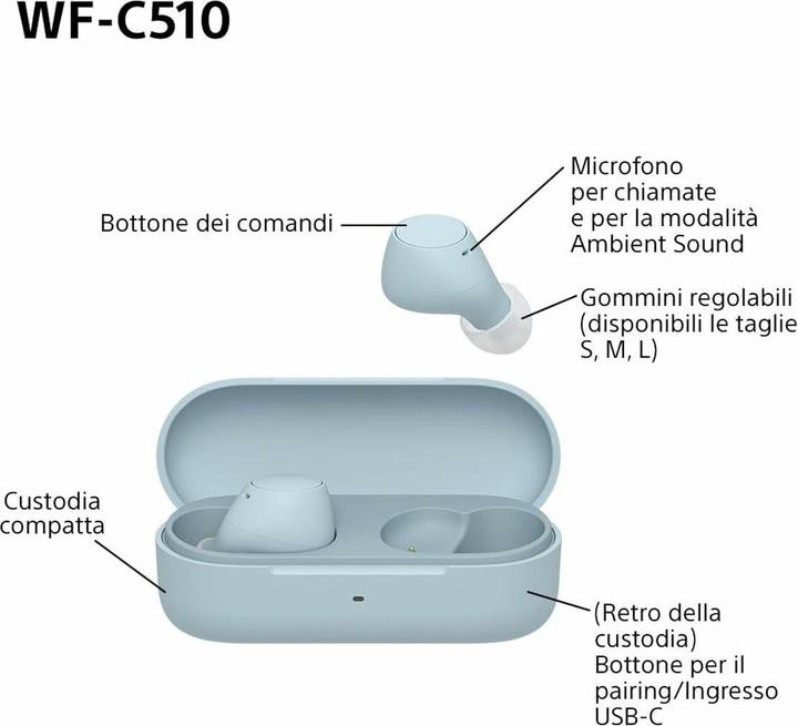 Actual product image Sony WF-C510 (No noise cancellation, 11 h, Wireless)