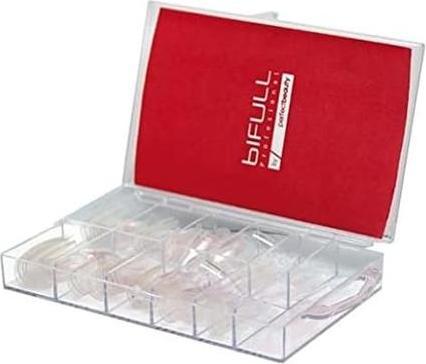 Bifull Tips Nail French Manicure Schwarz/Weiss Standard (Kunstnägel, Weiss, Schwarz)