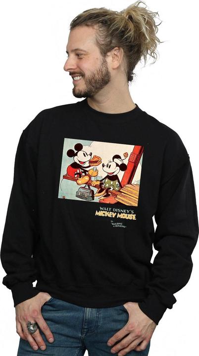 Actual product image Disney Mens Mickey Mouse Building A Building Sweatshirt (4XL)
