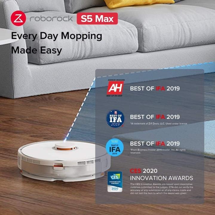 Immagine prodotto Roborock Robo Rock S5 Max (2000 Pa, Panni di pulizia (rotanti))