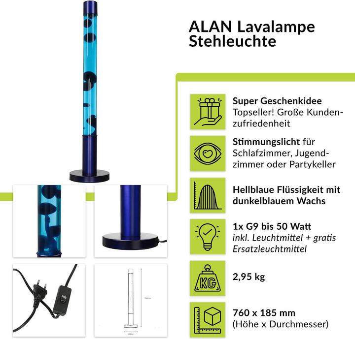 Actual product image Licht-Erlebnisse Lava lamp (390 lm, G9)