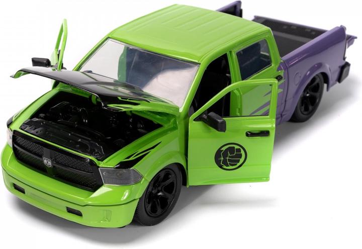 Actual product image Jada Marvel Hulk 2014 Ram 1500 1:24
