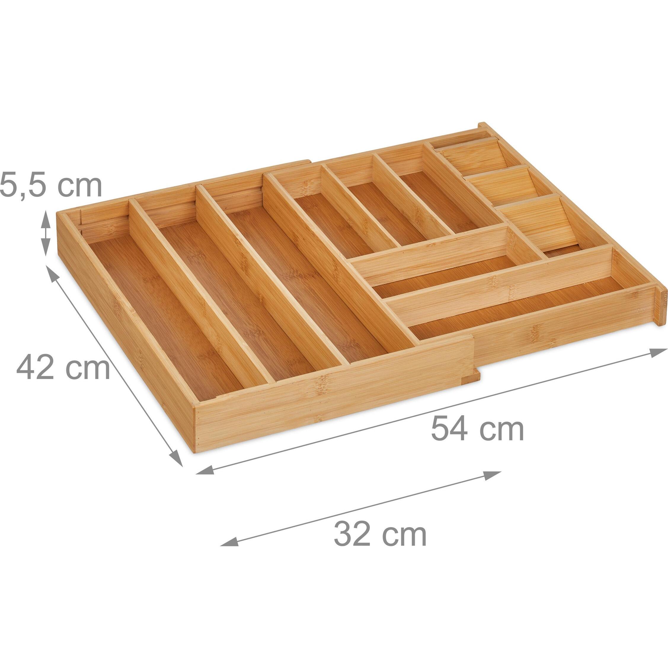 Thumbnail - Relaxdays Besteckkasten, Besteckkasten, Braun