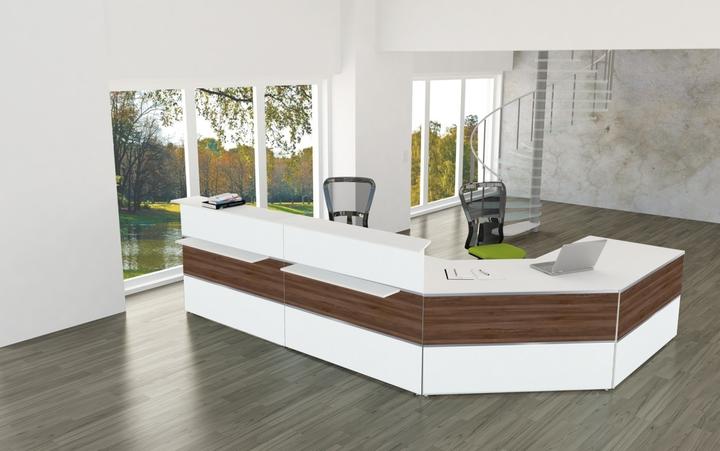 Produktbild Kerkmann Anbautheke weiss, nussbaum 140,0 x 92,0 x 108,0 cm (140 x 92 x 108 cm)