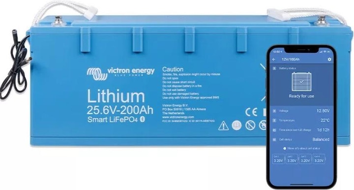 Produktbild Victron Energy LiFePO4 Battery 25,6V/200Ah - Smart-a (25.60 V, 200 Ah)