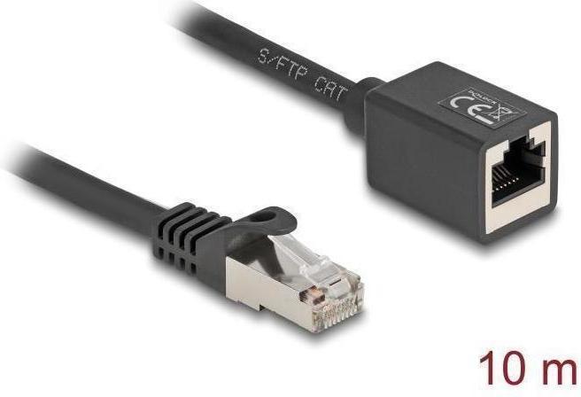 Produktbild Delock Netzwerk Verlängerungskabel RJ45 Stecker zu RJ45 Buch (S/FTP, CAT6a, 10 m)