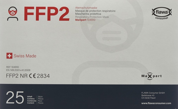Image du produit Flawa Masque de protection respiratoire MaXpert FFP2 blanc (FFP2, 25 x)
