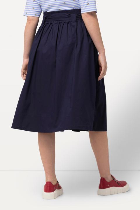 Image du produit Ulla Popken Jupe plissée avec taille confortable à cordon, ligne A (50)