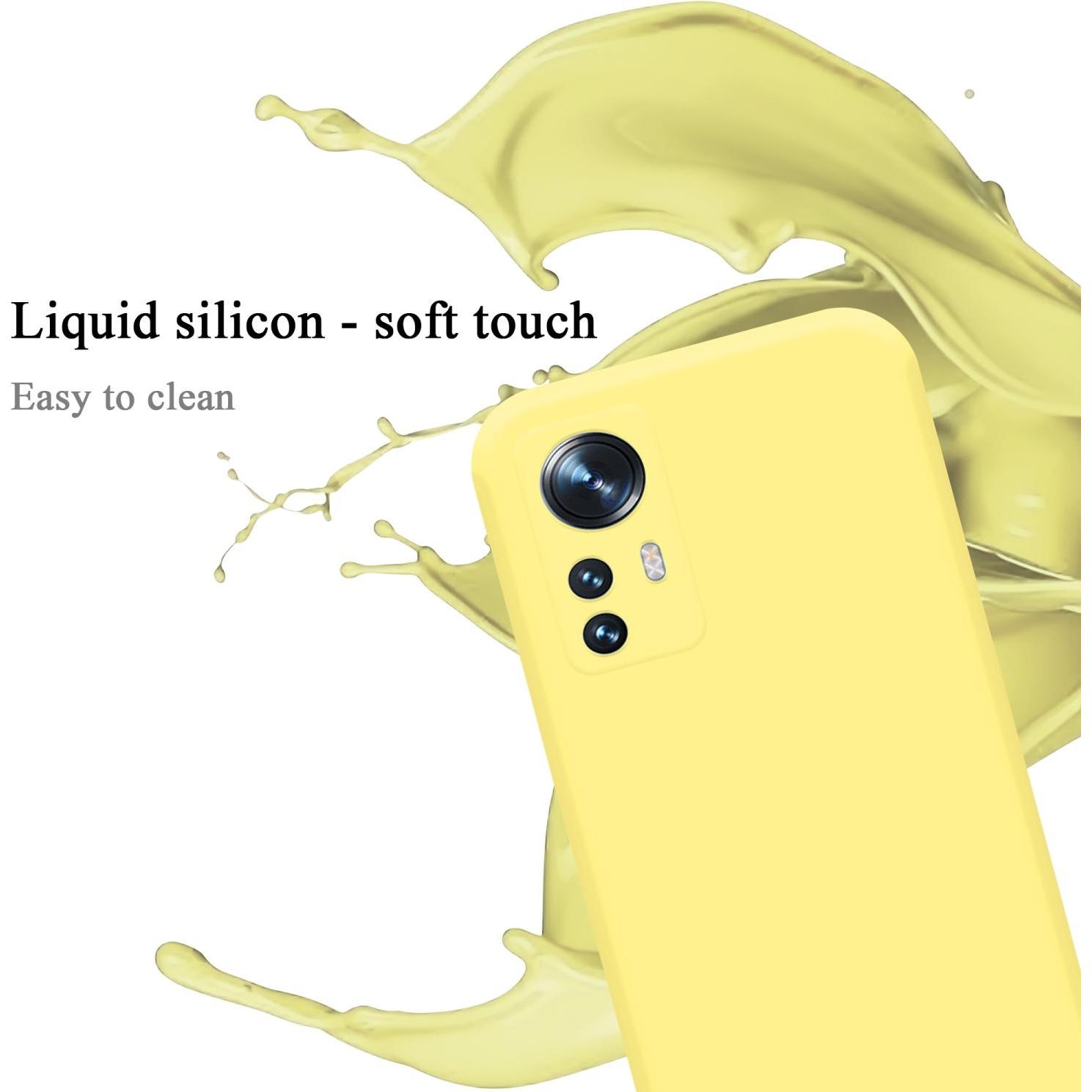 Thumbnail - Cadorabo TPU Liquid Silicone Case Hülle für Xiaomi 12 / 12X (Xiaomi 12X), Smartphone Hülle, Gelb