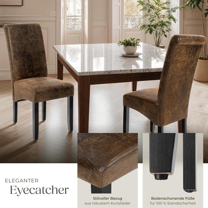 Image du produit tectake 2x Esszimmerstuhl