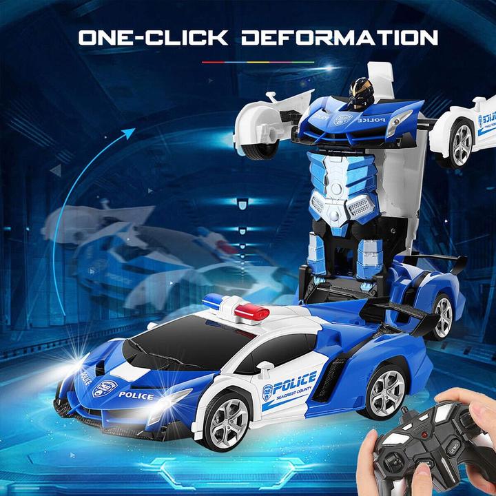 Immagine prodotto Cbx Auto della polizia RC 2 in 1 Auto e robot