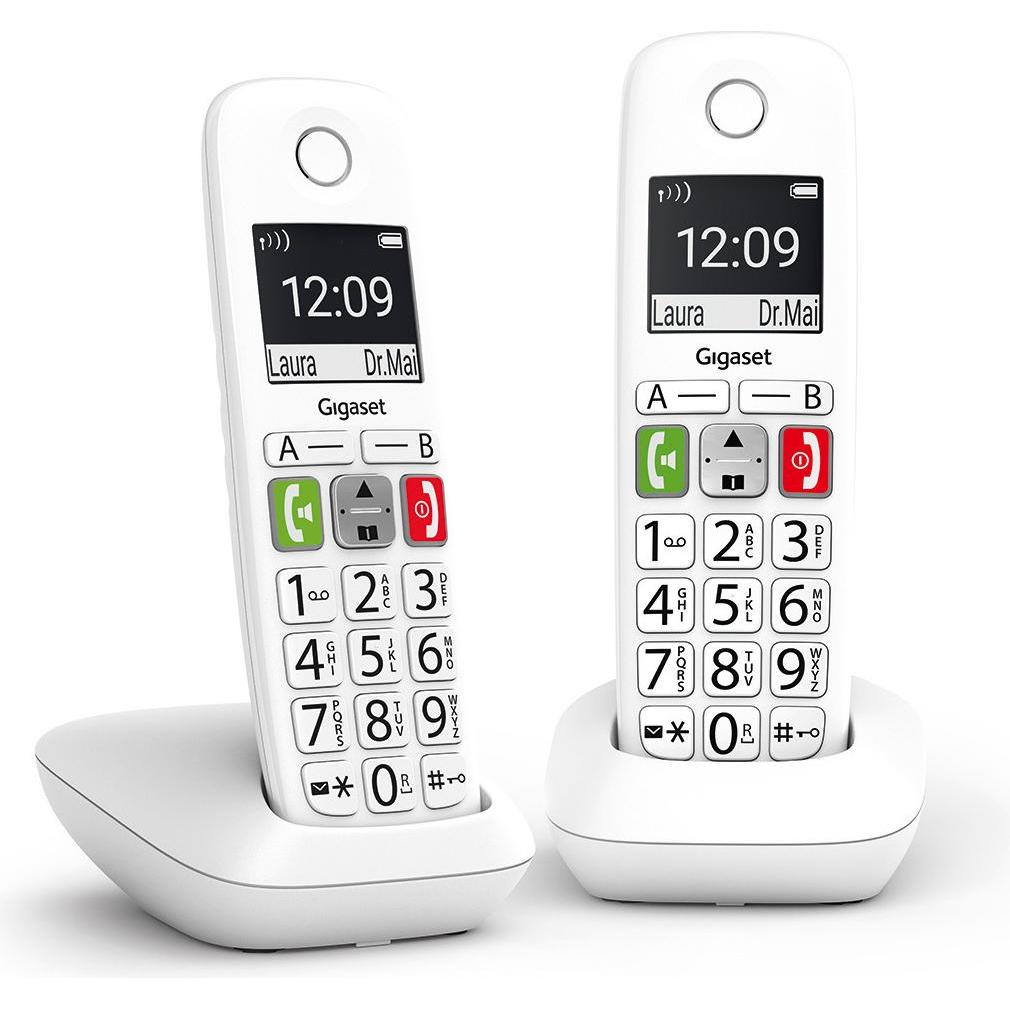 Gigaset E290 Duo, Telefon, Weiss