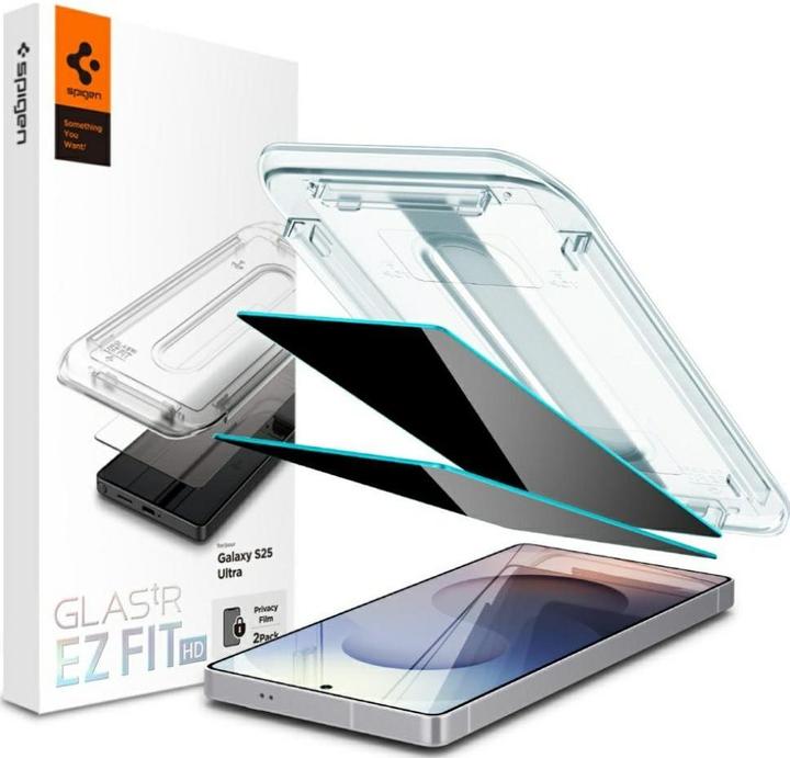 Spigen Vetro tR EZ Fit HD (Privacy) 2 Pack - Samsung Galaxy S25 Ultra (2 Pezzo/i, Samsung Galaxy S25 Ultra)