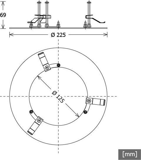 Image du produit LTS Licht&Leuchten anneau de compensation de plafond ZDAR 125.145-205 si