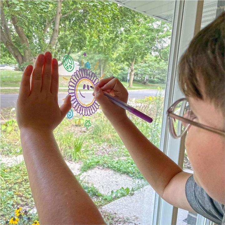 Image du produit Boti Kit de pochoirs à peindre Spirograph Window Designer vert