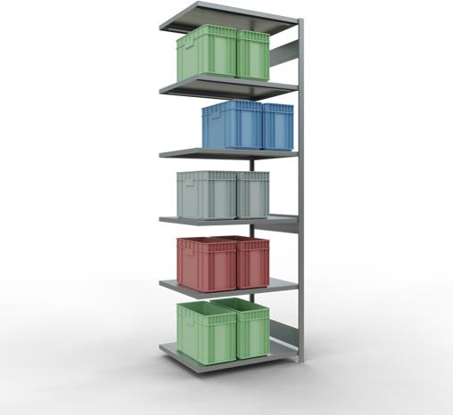 Actual product image Schulte Lagertechnik MULTIplus250 boltless add-on bay system with length bolts