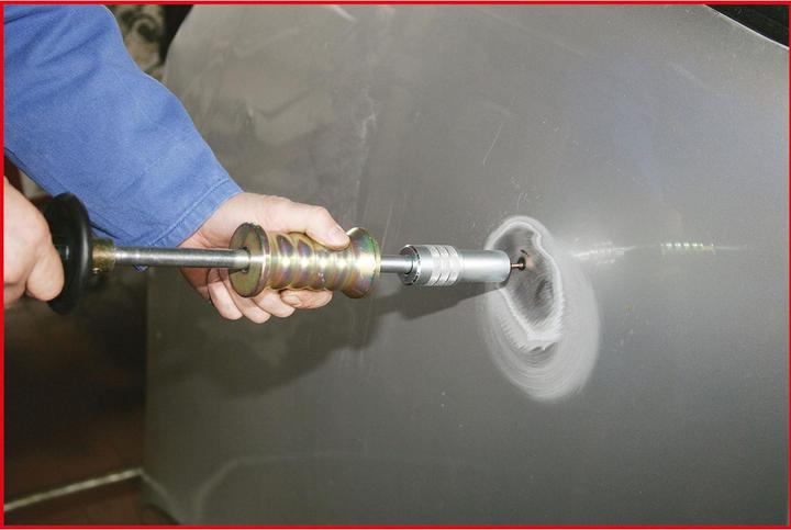 Actual product image KS Tools Super-spotter kit, with slide hammer