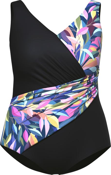 Image du produit Ulla Popken Badeanzug, Blätter, drapiert, Softschalen, recycelt (54)