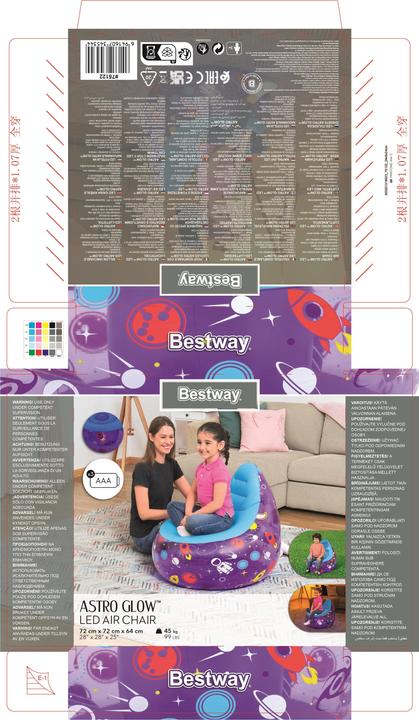 Image du produit Bestway Fauteuil gonflable à LED Astro Glow LED pour enfants