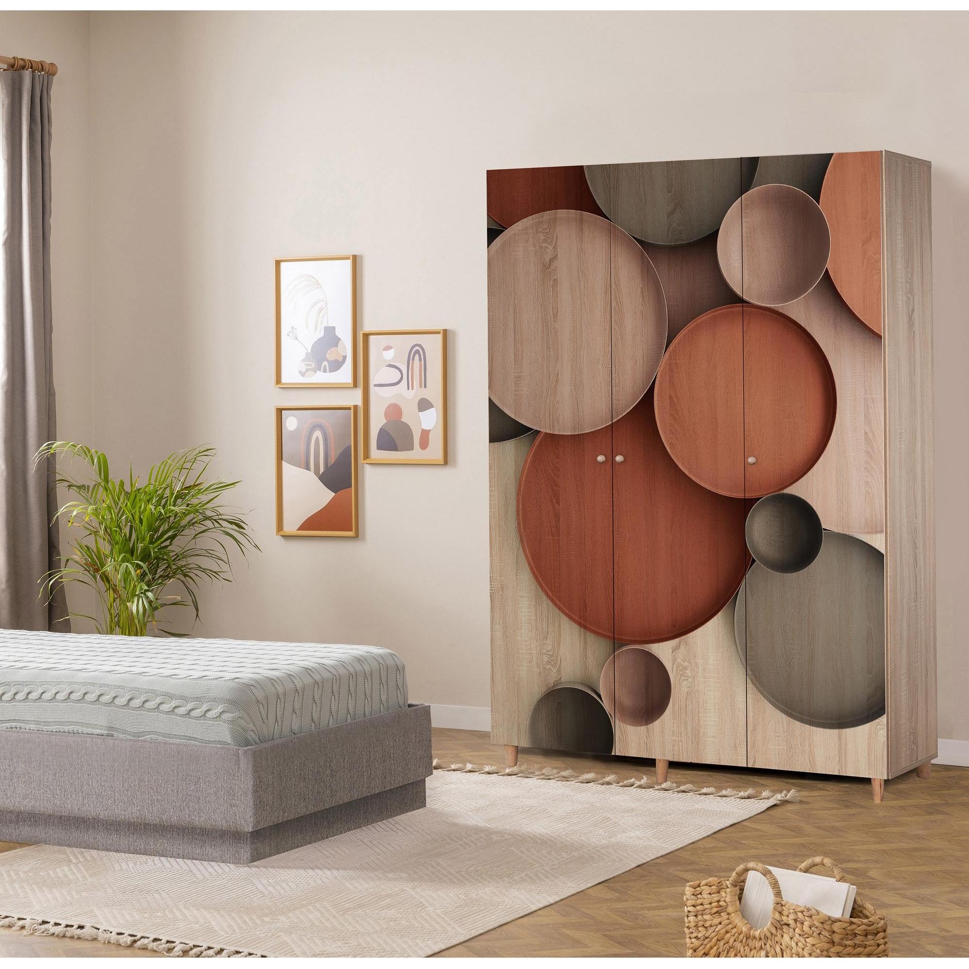 Thumbnail - Homitis, Kleiderschrank, Lena (135 x 192 x 52 cm)