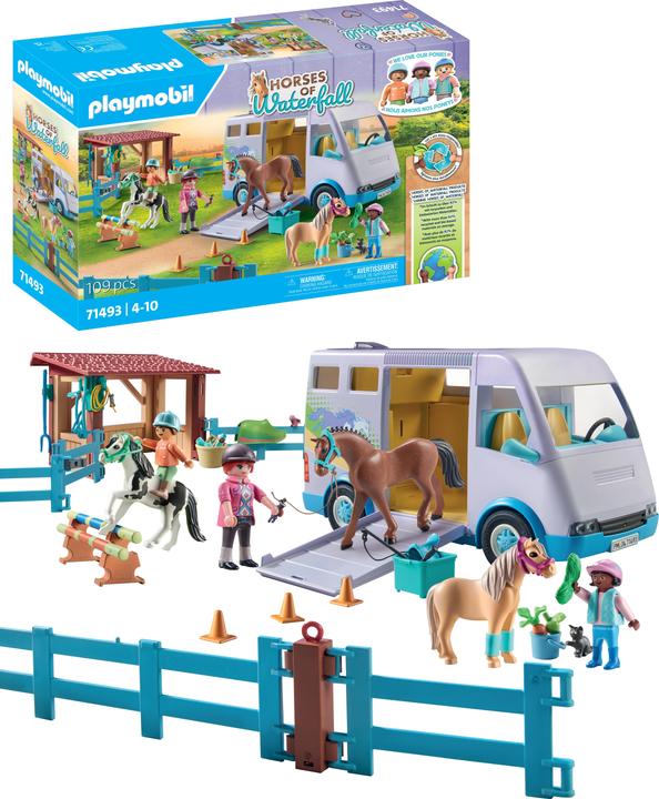 Immagine prodotto Playmobil Scuola di equitazione per dispositivi mobili (71493, Cavalli Playmobil della cascata)