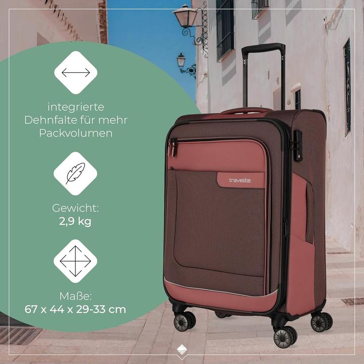 Image du produit Travelite Trolley + valise Viia 4w Trolley M (70 l)