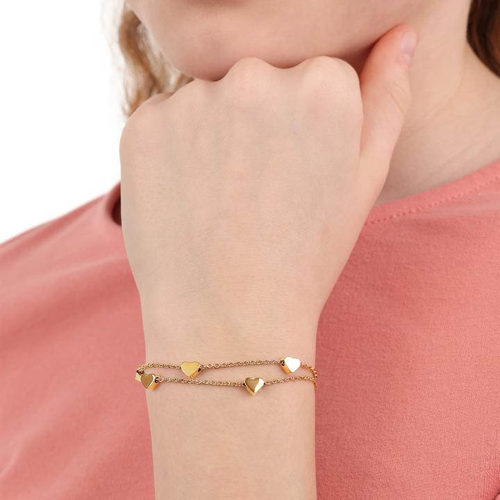 Produktbild S.Oliver Armschmuck für Mädchen, Stainless Steel | Herz (14 cm, Edelstahl)