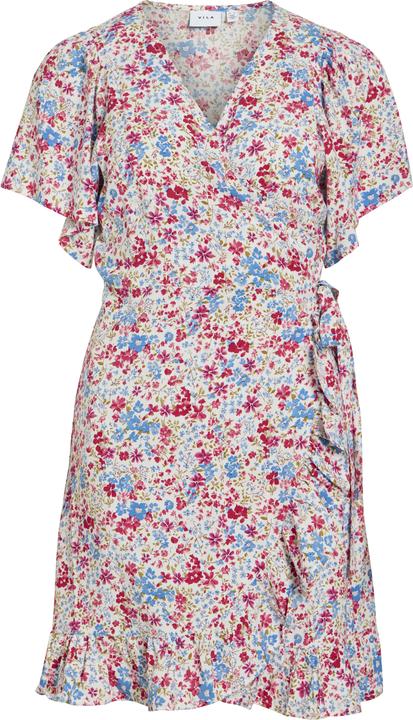 Vila VIPADDINA Kurzes Kleid mit V-Ausschnitt