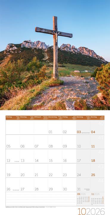 Image du produit Alpen Kalender 2026 - 30x30 (30 x 30 cm, Couverture rigide, Allemand, Italien, Anglais, Français)