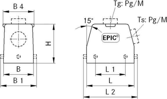 Produktbild Lapp Zubehör Tüllengehäuse H-B 16 TS M25 ZW EPIC Gehäuse für Industriesteckverbinder 4044773087161