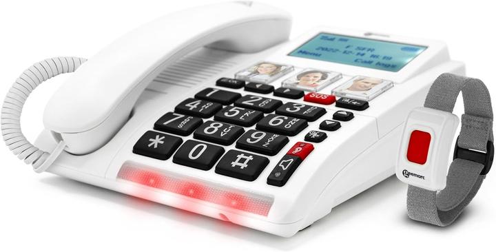 Immagine prodotto Geemarc CL9000 - Telefono di emergenza con cavo 4G e braccialetto per chiamate di emergenza