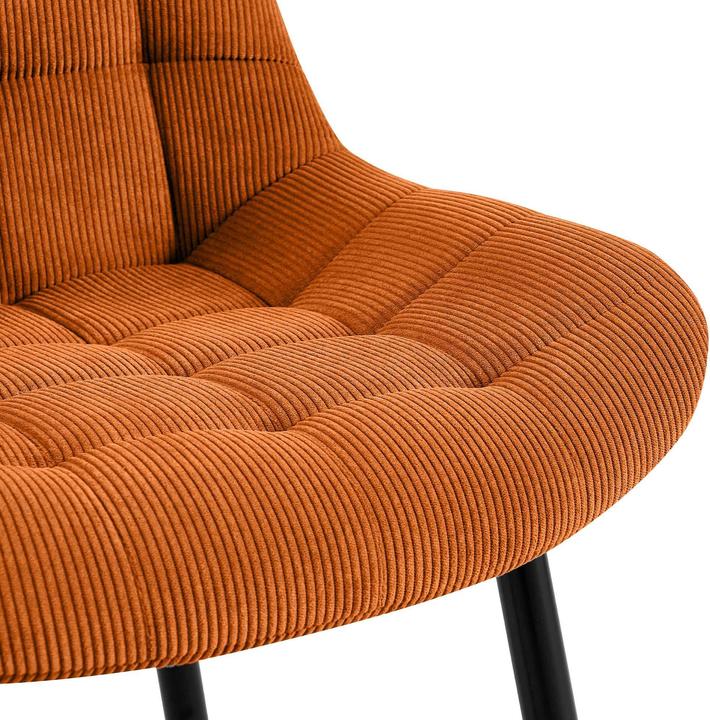 Actual product image CLP Sardna dining chair upholstered in corduroy with backrest
