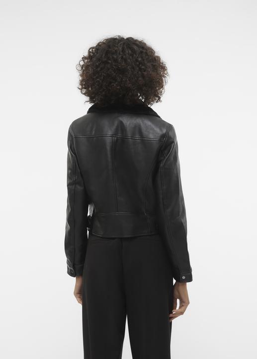 Produktbild Vero Moda VMHAILEY SHORT COATED JACKET Bikerjacke in Lederoptik (S)