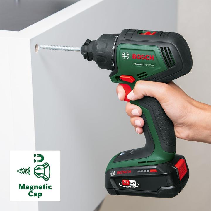 Produktbild Bosch Home & Garden Akku-Bohrschrauber AdvancedDrill 18V-80 QuickSnap + 3 Aufsätze