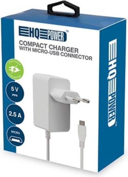 Actual product image Velleman COMPACT CHARGER WITH MICRO-USB CONNECTOR - 5 VDC - 2.5 A max. - 12.5 W max.