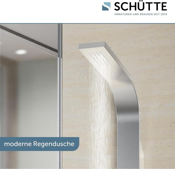 Actual product image Schütte Rain shower bath SANSIBAR shower panel stainless steel shower system rain shower 60085