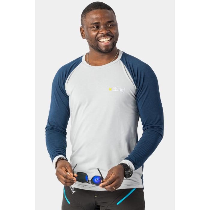 Immagine prodotto dirtlej Maglia a maniche lunghe Mountee drirelease® Merino, grigio/blu, M (M)