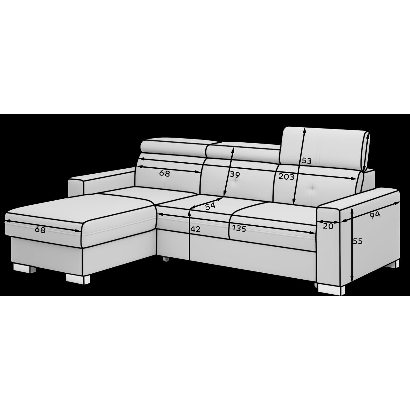 Thumbnail - ELTAP, Sofa, Fresia (Ecksofa, 4-Sitzer, Bettsofa)