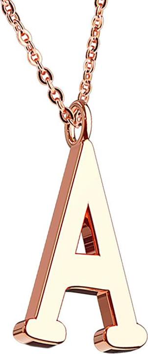 Immagine prodotto Star Piercing Ciondolo a catena in oro rosa lettera A (senza ottone, Acciaio chirurgico 316L)