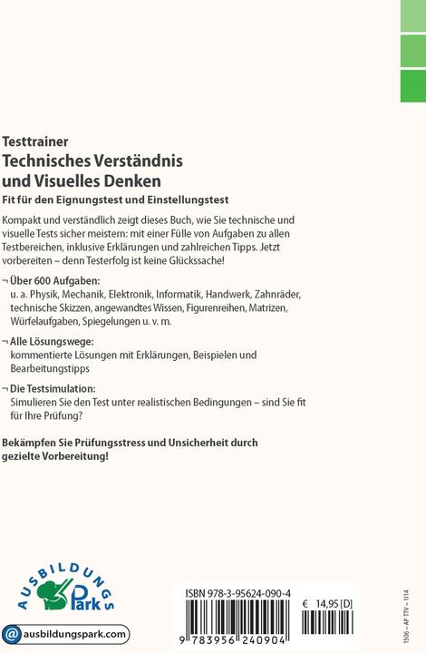 Produktbild Testtrainer Technisches Verständnis und Visuelles Denken (Deutsch, Marcus Mery, Kurt Guth, 2024)