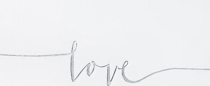 Produktbild Partydeco Gästebuch Love 24 x 18.5 cm, Weiss/Silber (24 x 18.5 cm)
