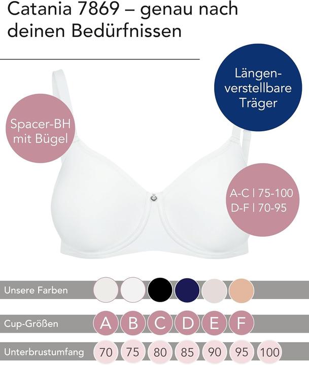 Produktbild Susa Catania Beha voor dames, wit, 80C (Einzelpack, 80 C)