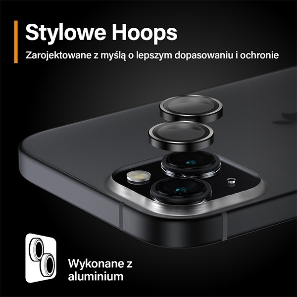 Actual product image PanzerGlass Hoops Camera Lens Protector (1 Piece, Apple iPhone 15, Apple iPhone 15 Plus)
