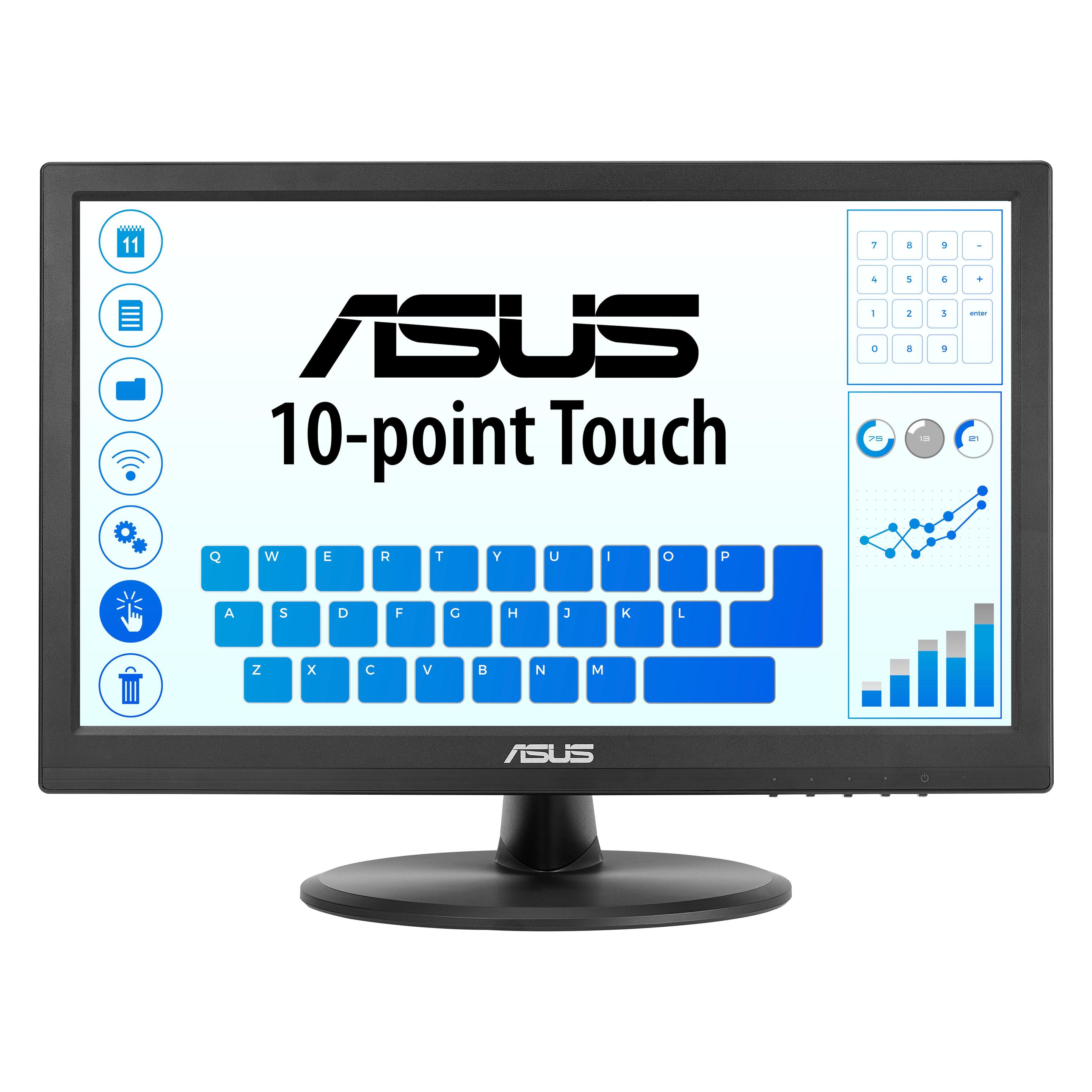 ASUS Touch VT169HE (1920 x 1080 Pixel, 15.60"), Monitor, Schwarz
