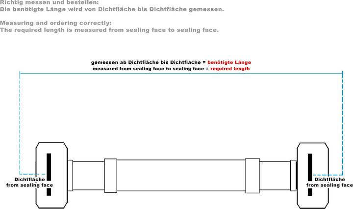 Actual product image XPOtool Flexible hose 300mm DN8 armoured hose 3/4"  AG 26.44mm 3/8"  ÜM 14.95mm