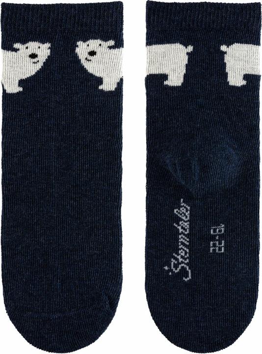 Immagine prodotto Sterntaler Set di 3 calzini con orso polare blu inchiostro mélange taglia 30 (confezione da 3, 30)