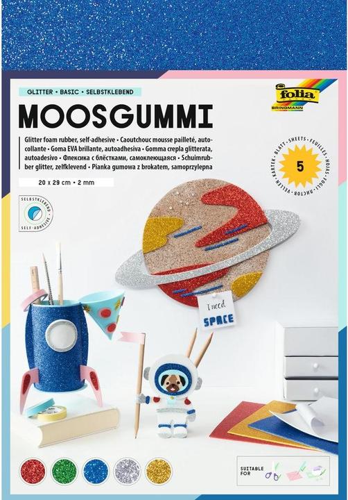 Produktbild Folia Moosgummi Glitter