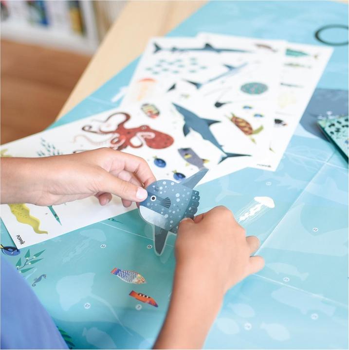 Actual product image Poppik Sticker Learning Poster Ocean (59 Sticker)