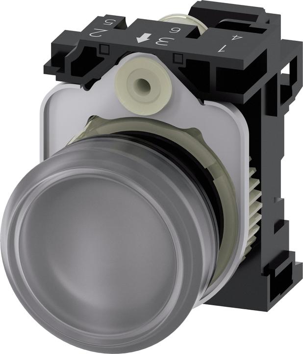 Produktbild Siemens Leuchtmelder komplett 1f LED AC rnd hoch 3SU1106-6AA70-3AA0